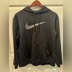 NIKE THERMA-FIT Mens Pullover black hoodie Size Medium